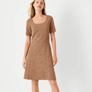 NWT Ann Taylor Animal Print Flounce Dress